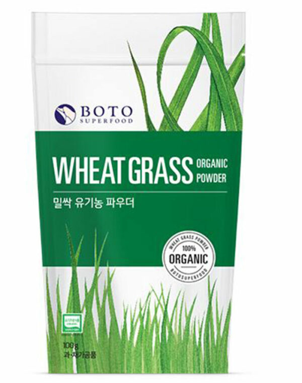 BOTO Wheatgrass Organic Powder Deit Digestive Relief Chlorophyll 100g