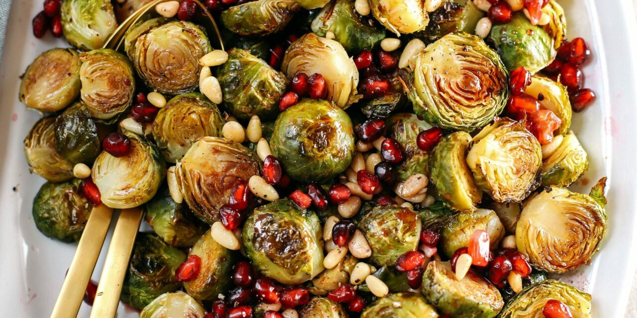 Pomegranate Glazed Brussels Sprouts